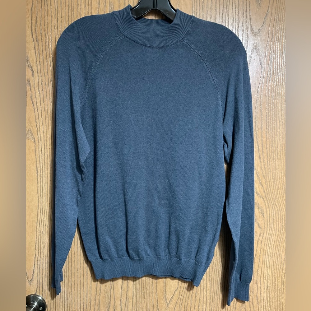 Zara Navy Mock Neck Sweater